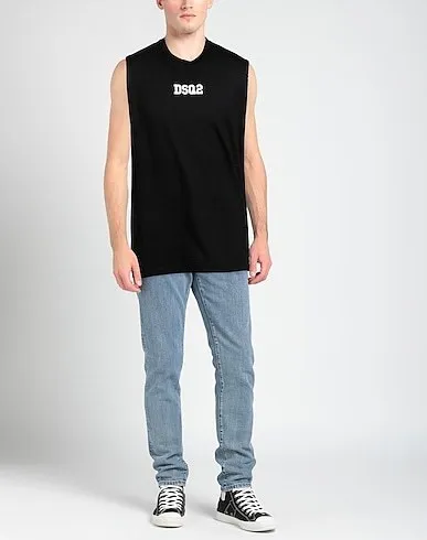 D SQUARED2  |Crew Neck Pullovers Sleeveless Cotton Logo Luxury