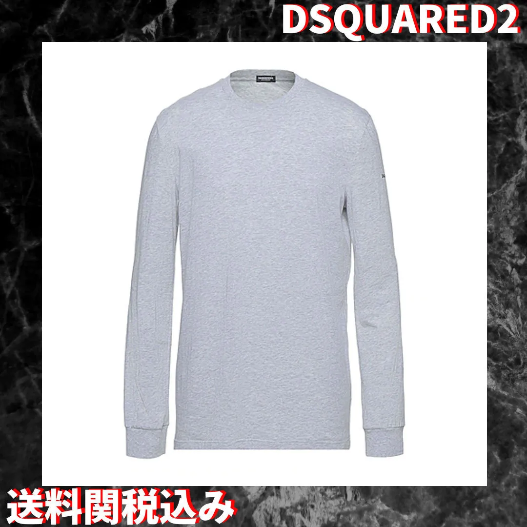 D SQUARED2  |Long Sleeves Plain Cotton Long Sleeve T-shirt Logo Luxury