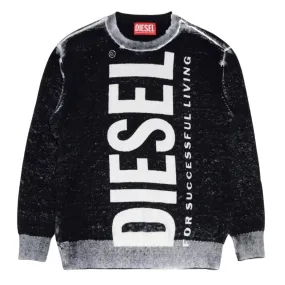 Diesel Jersey Logo Black Grey