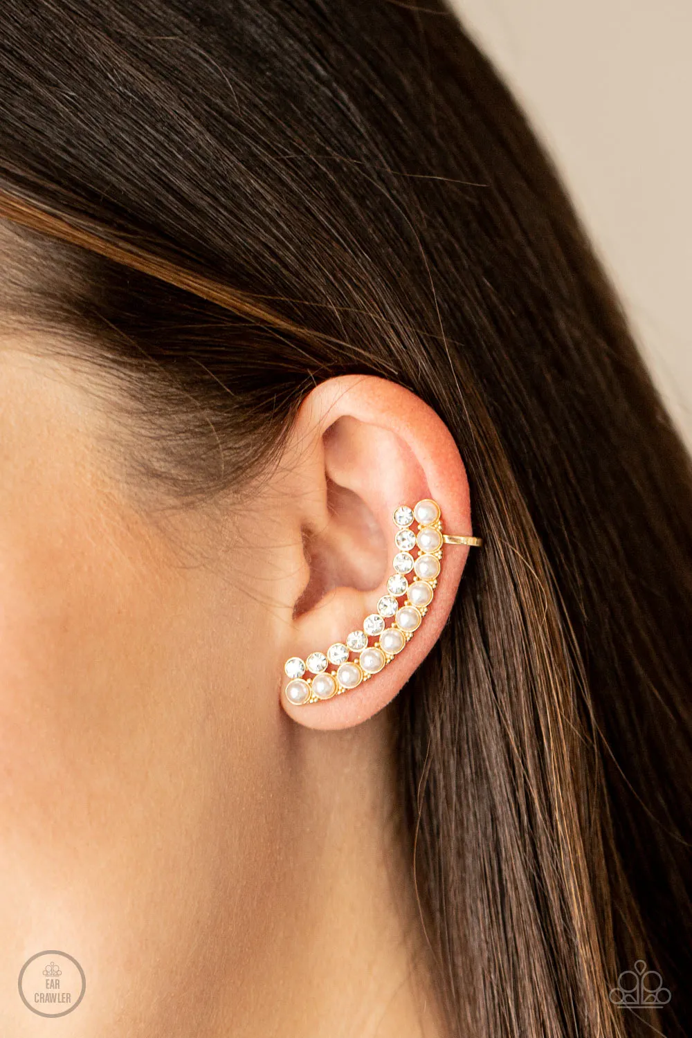 Doubled Down On Dazzle - Gold Post Earring