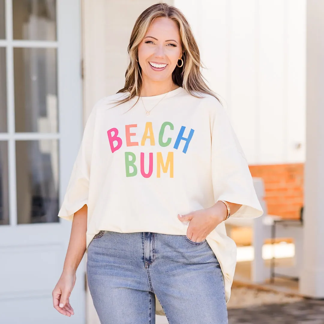 Down By The Coast Boyfriend Tee, Ivory