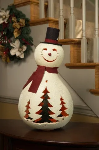 Easton Snowman Gourd and Blizzard Snowman Gourd - Available in Multiple Sizes