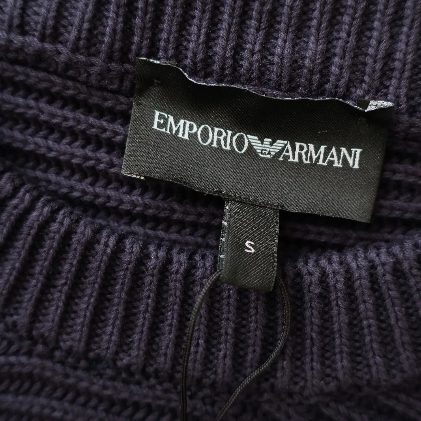 EMPORIO ARMANI  |Crew Neck Pullovers Long Sleeves Plain Cotton Sweaters