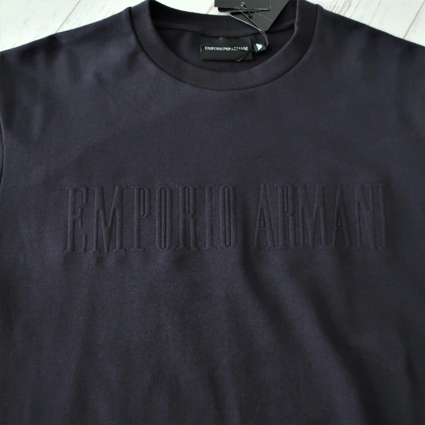 EMPORIO ARMANI  |Pullovers U-Neck Long Sleeves Cotton Oversized Logo