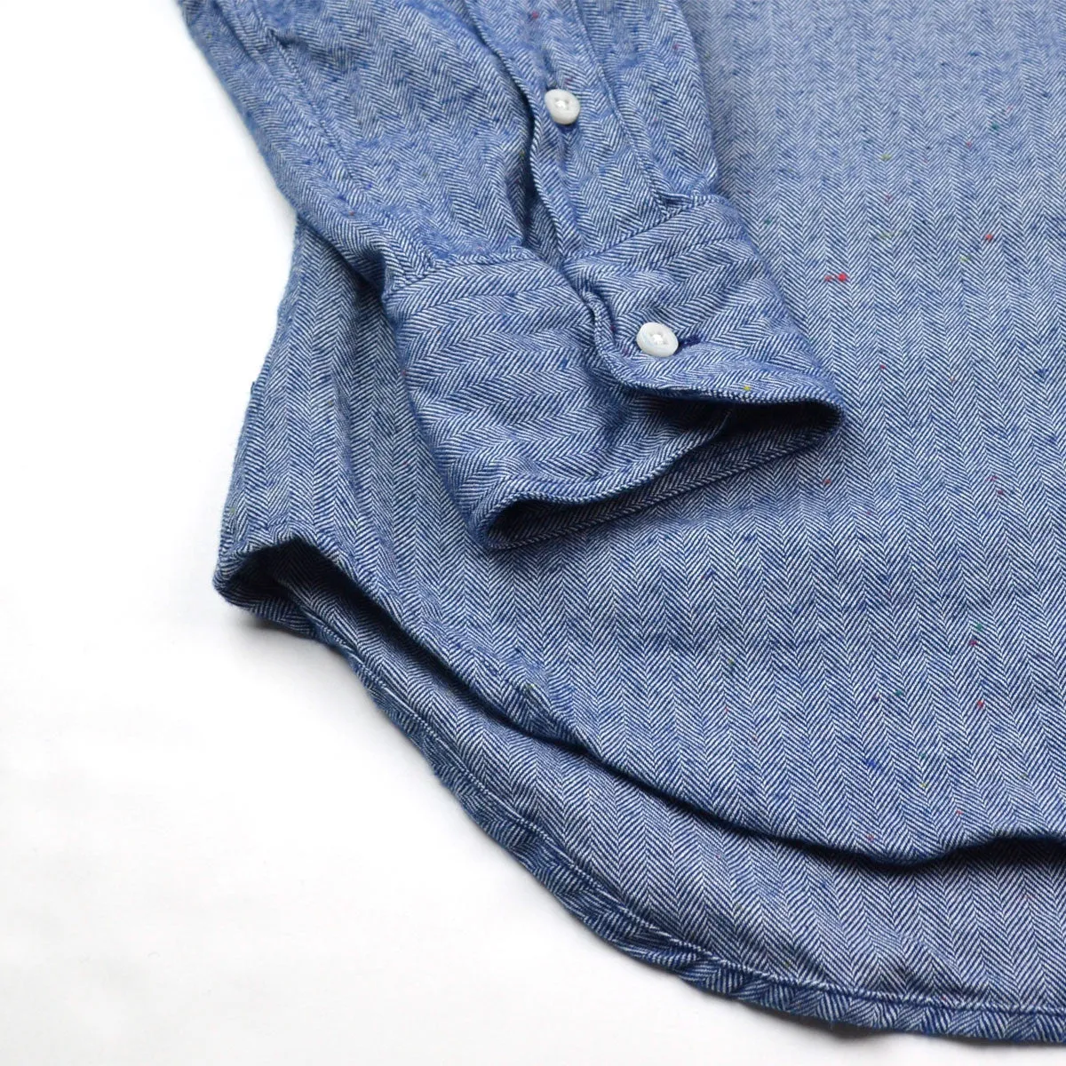 Gitman Vintage - Japanese Slub Herringbone Flannel Shirt - Blue