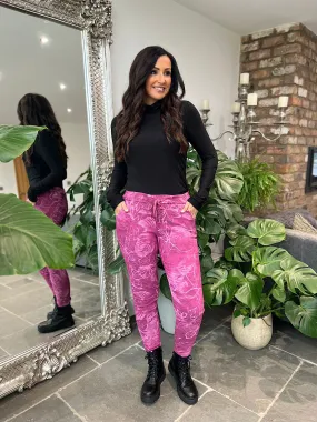 Grape Leaf Print Magic Trousers