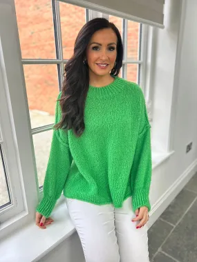 Green Ribbed Neck Premium Jumper Alex