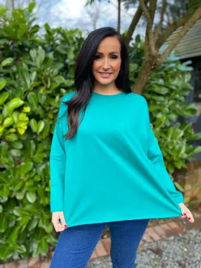 Green Scoop Neck Jumper Trisha