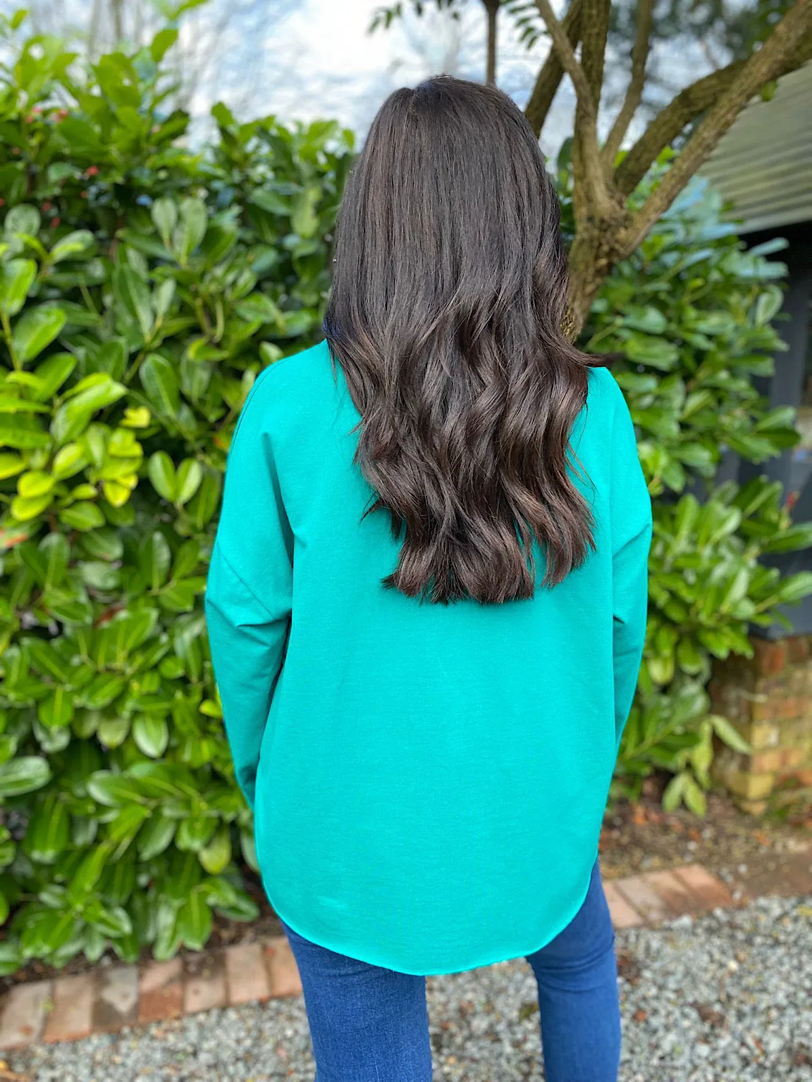 Green Scoop Neck Jumper Trisha