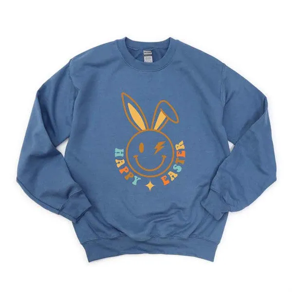 Happy Easter Bunny Wink Graphic Sweatshirt