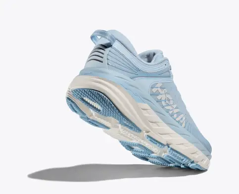 Hoka Women’s Bondi 7 Athletic Shoes-Ice Water/White **Wide Width**