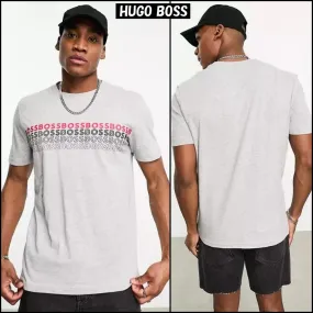 Hugo Boss  |Crew Neck Pullovers Cotton Short Sleeves Logo