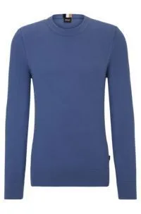 Hugo Boss  |Pullovers U-Neck Long Sleeves Plain Cotton Sweaters