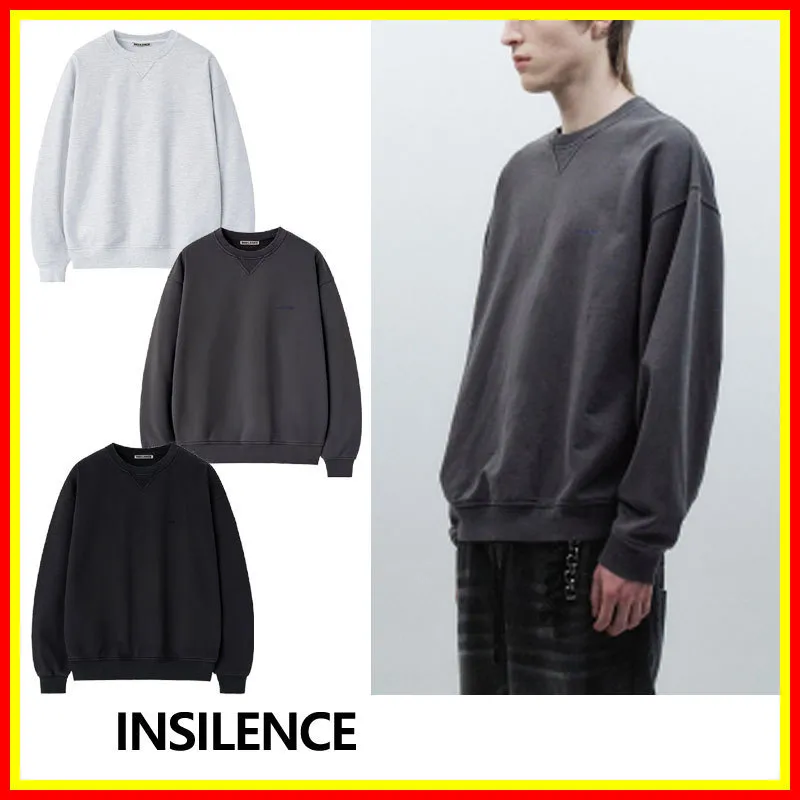 IN SILENCE  |Street Style Long Sleeves Plain Sweatshirts