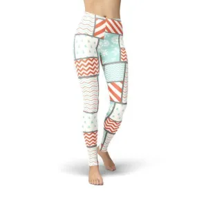 Jean Christmas Patchwork Leggings