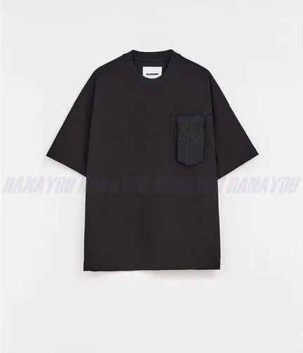 Jil Sander  |Crew Neck Pullovers Plain Cotton Short Sleeves Logo