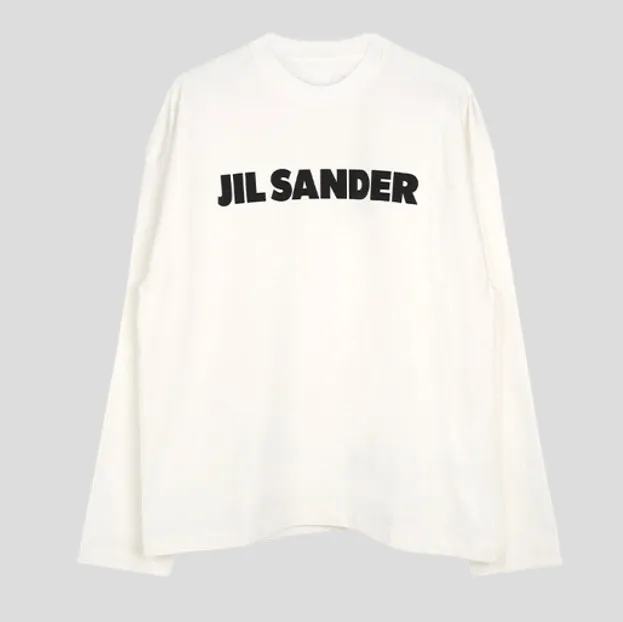 Jil Sander  |Long Sleeves Plain Cotton Long Sleeve T-shirt Logo Designers