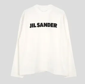 Jil Sander  |Long Sleeves Plain Cotton Long Sleeve T-shirt Logo Designers