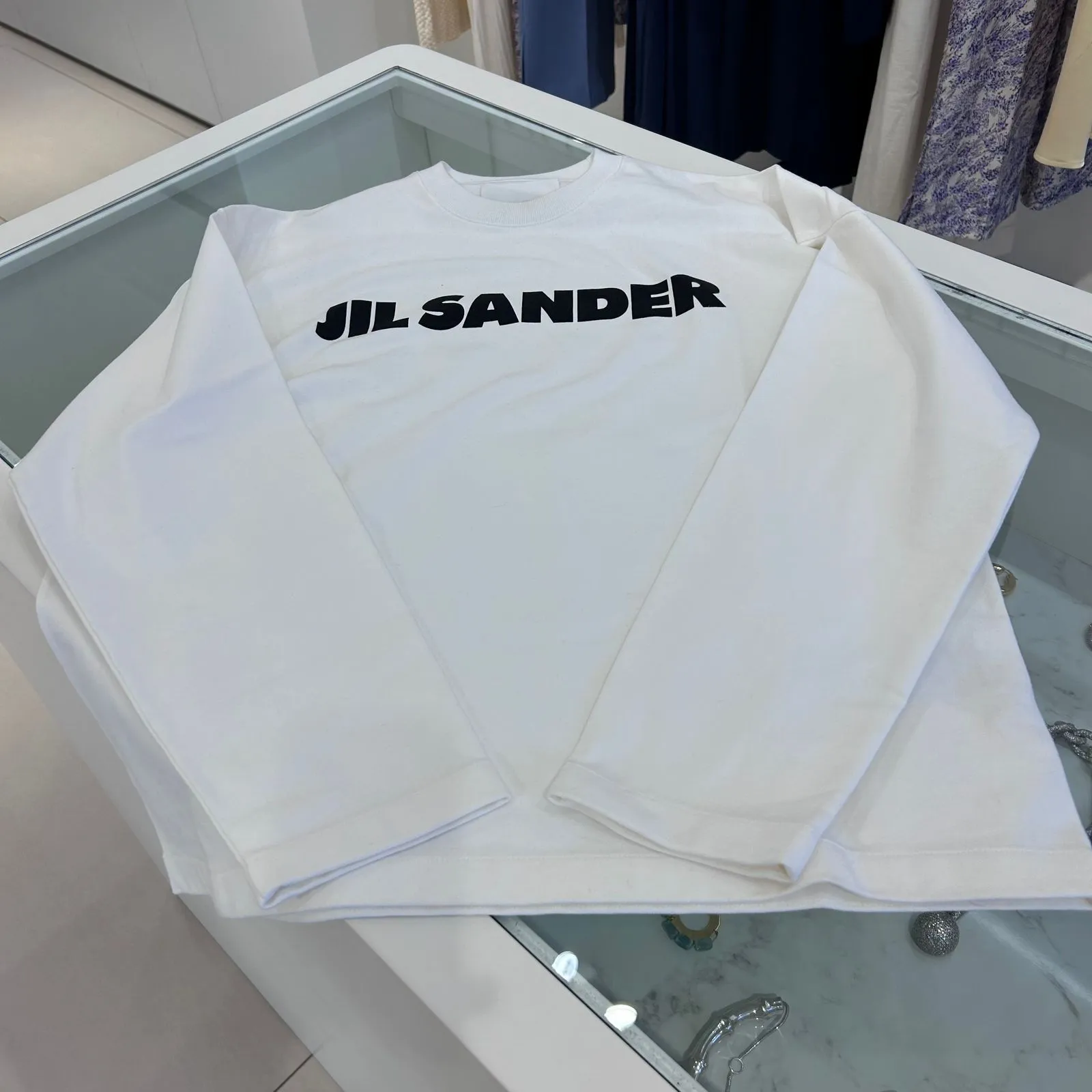 Jil Sander  |Long Sleeves Plain Long Sleeve T-shirt Logo Designers