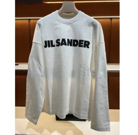 Jil Sander  |Long Sleeves Plain Long Sleeve T-shirt Logo Designers