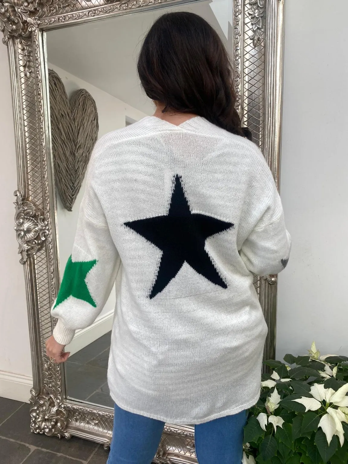 Knitted Longline Star Cardigan Marion