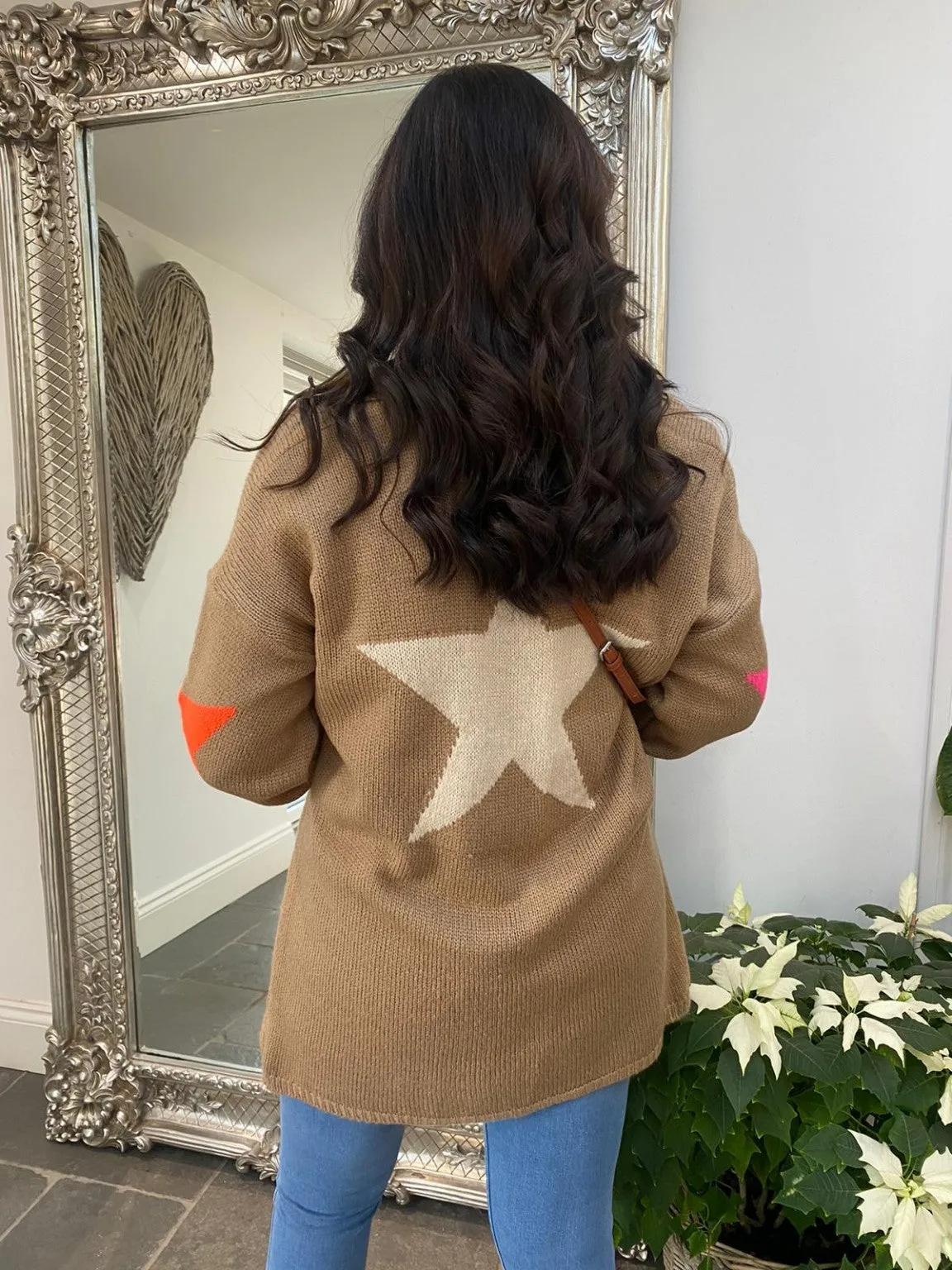 Knitted Longline Star Cardigan Marion