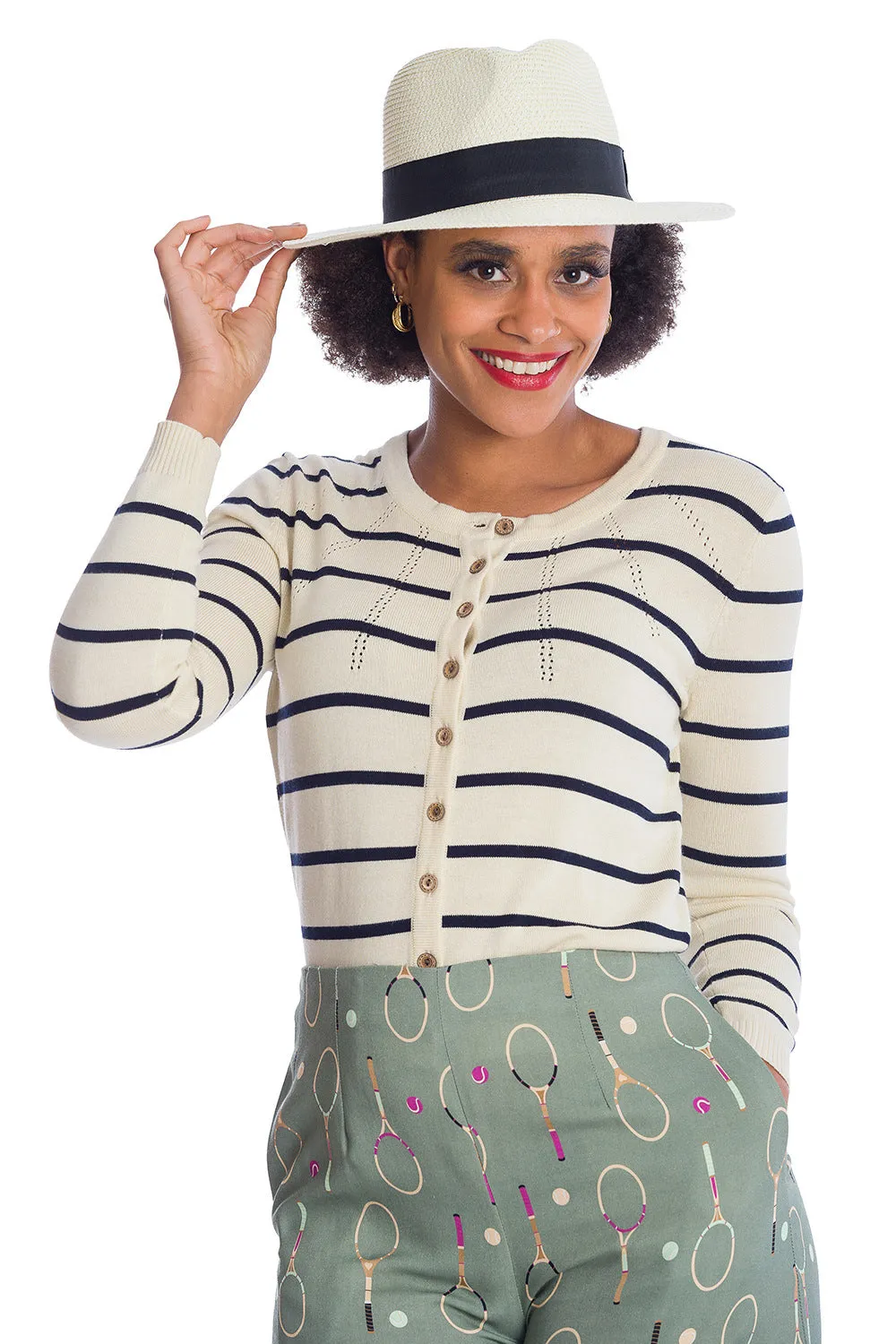 LETS SAIL STRIPE CARDIGAN