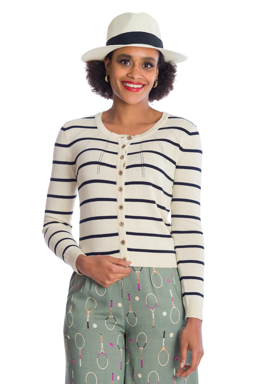 LETS SAIL STRIPE CARDIGAN