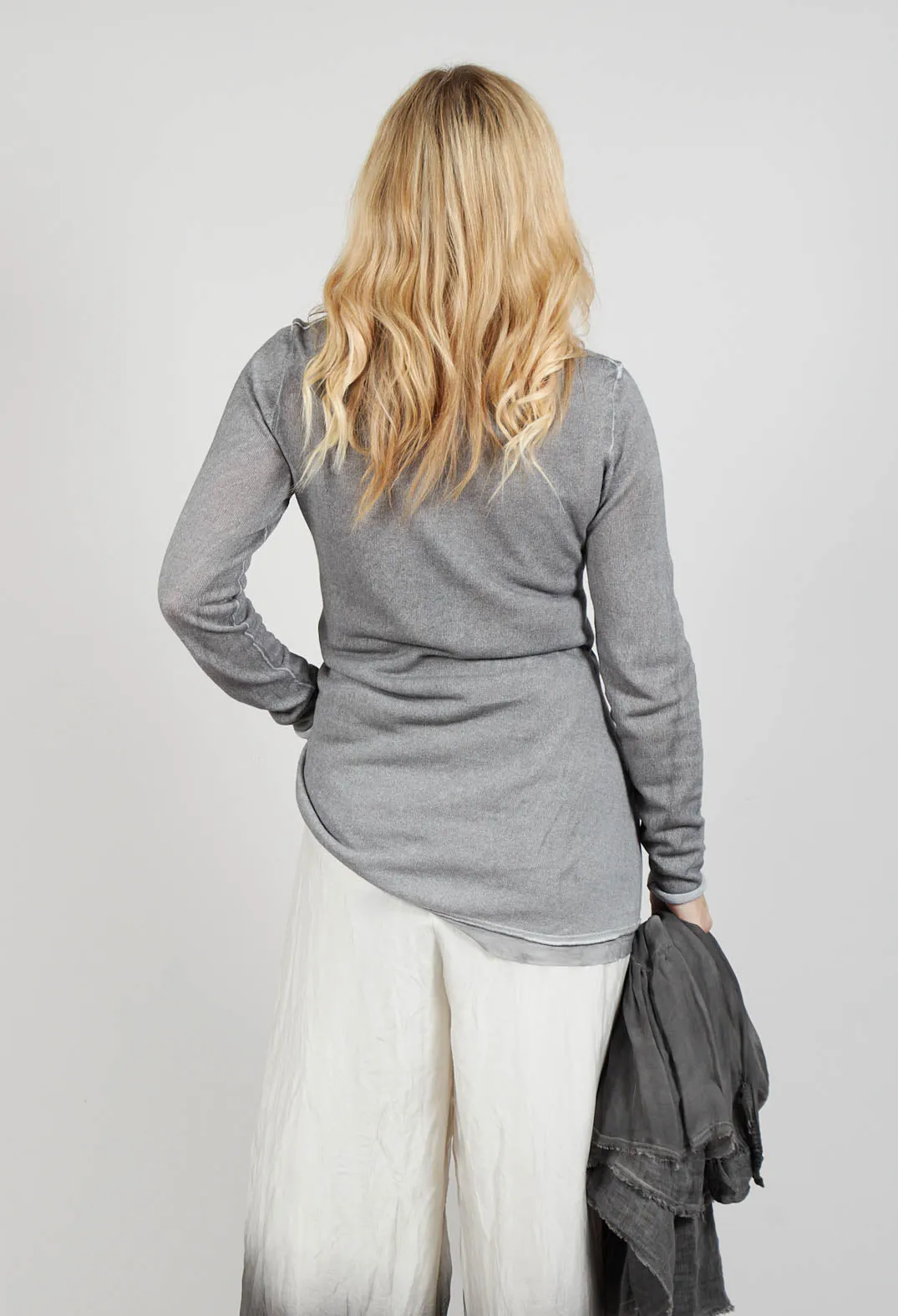 Lightweight Pullover in C.Coal 70% Cloud