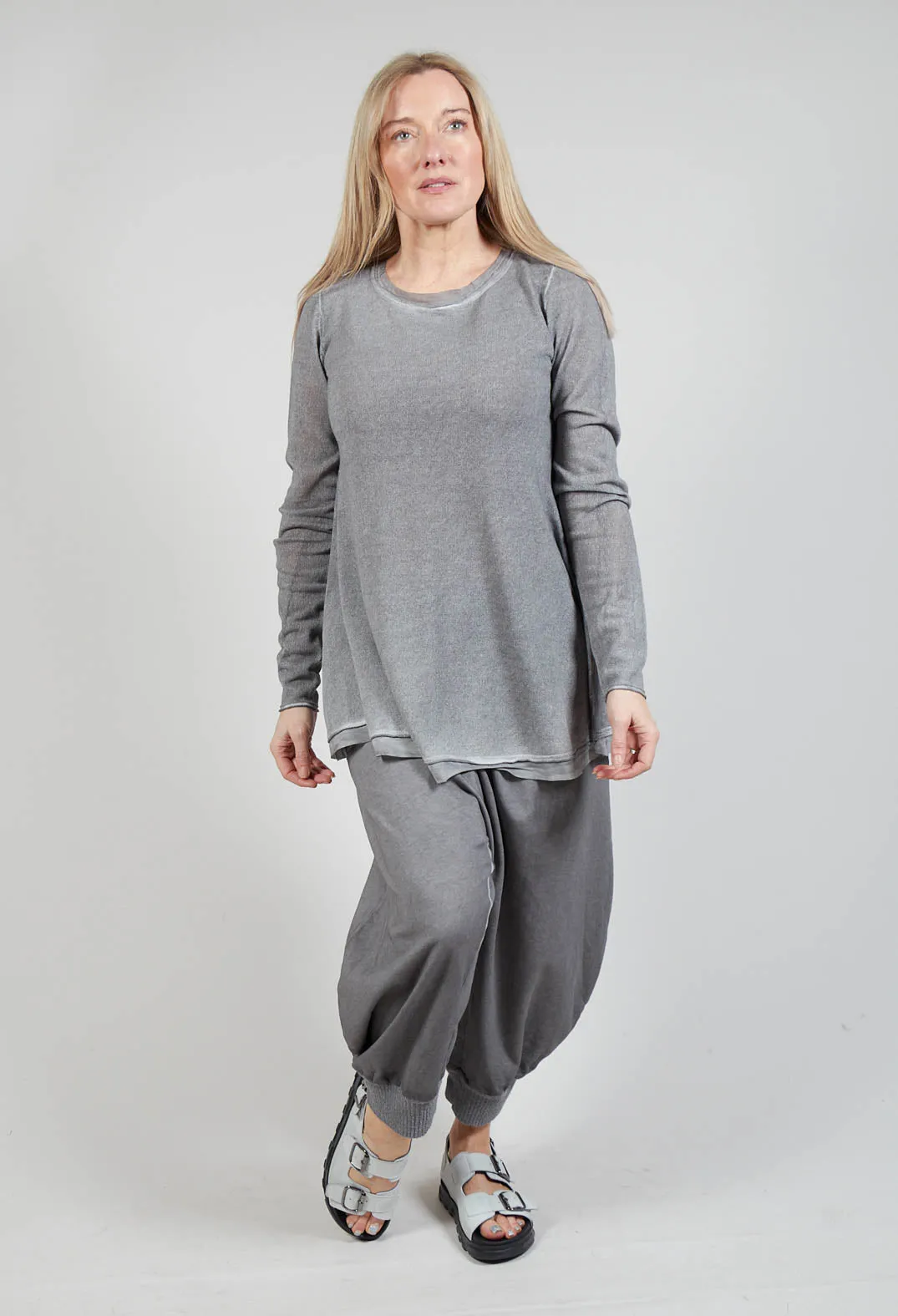 Lightweight Pullover in C.Coal 70% Cloud