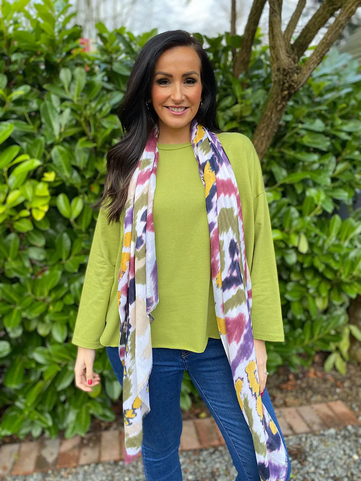 Lime Scoop Neck Jumper Trisha