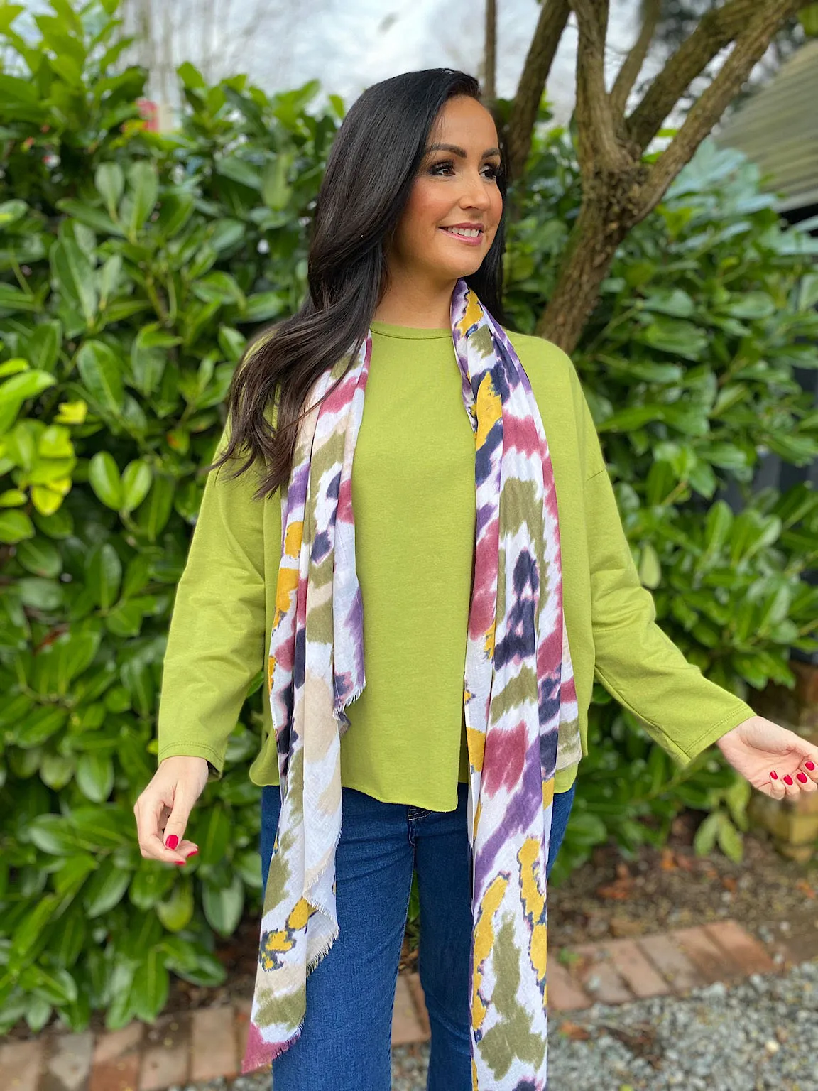 Lime Scoop Neck Jumper Trisha