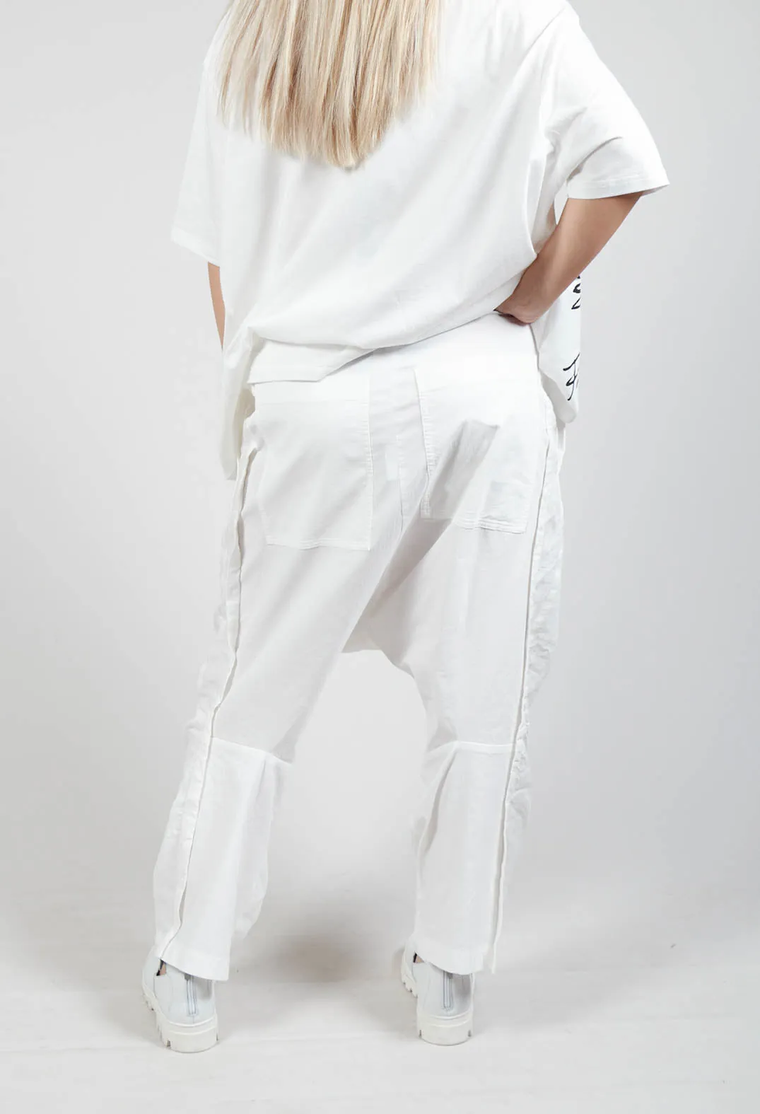 Linen Crease Trousers in Starwhite