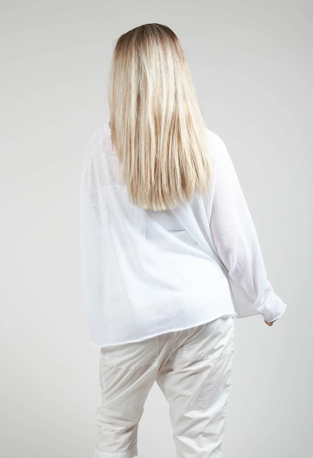 Linen Pullover in White