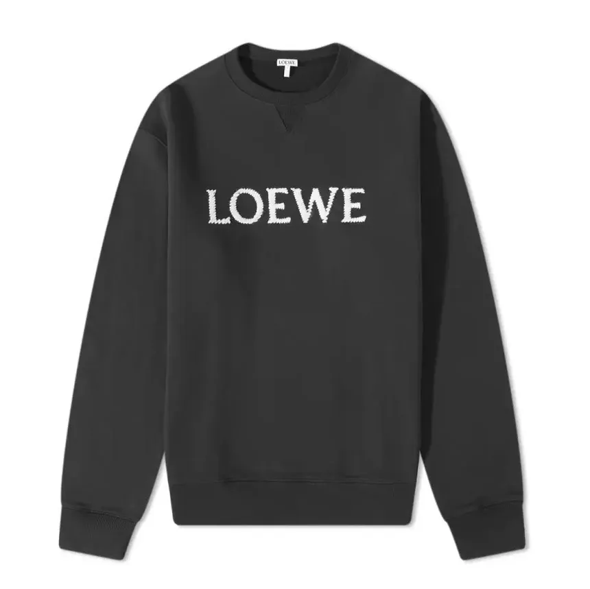 LOEWE  |Crew Neck Pullovers Long Sleeves Plain Cotton Logo Luxury