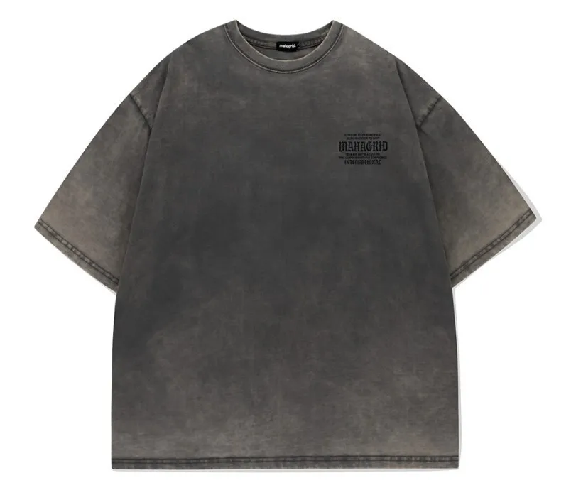 mahagrid  |Pullovers Unisex Cotton Short Sleeves Logo T-Shirts