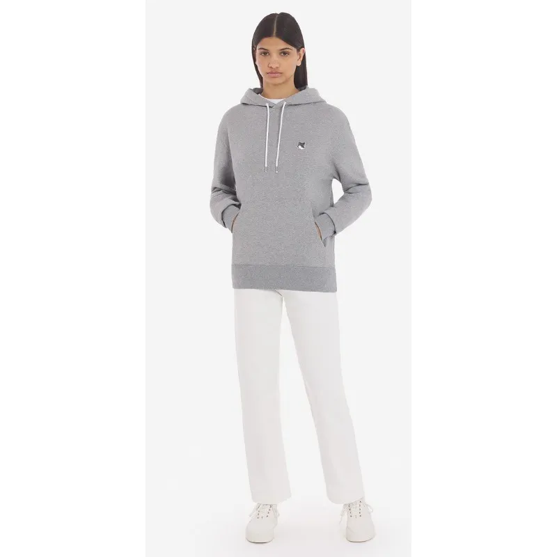 MAISON KITSUNE  |Rib Long Sleeves Plain Cotton Logo Hoodies & Sweatshirts