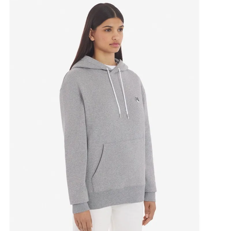 MAISON KITSUNE  |Rib Long Sleeves Plain Cotton Logo Hoodies & Sweatshirts