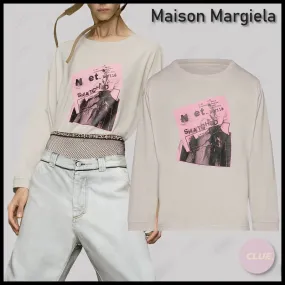 Maison Margiela  |Crew Neck Long Sleeves Cotton Long Sleeve T-shirt Designers