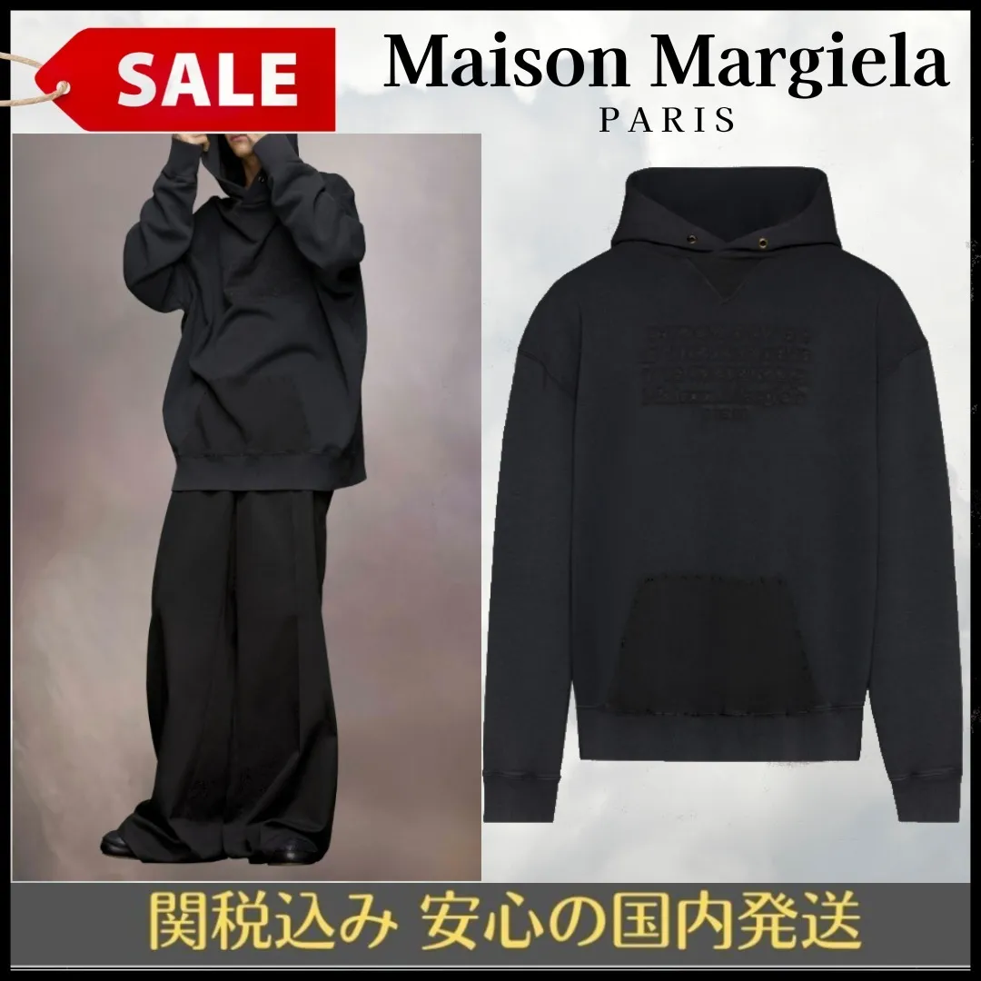 Maison Margiela  |Pullovers Long Sleeves Plain Cotton Logo Designers Hoodies