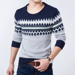 Men Famous Sweater Casual Man Slim Fit Wool Knitted O-Neck Sweater Pullovers SM6