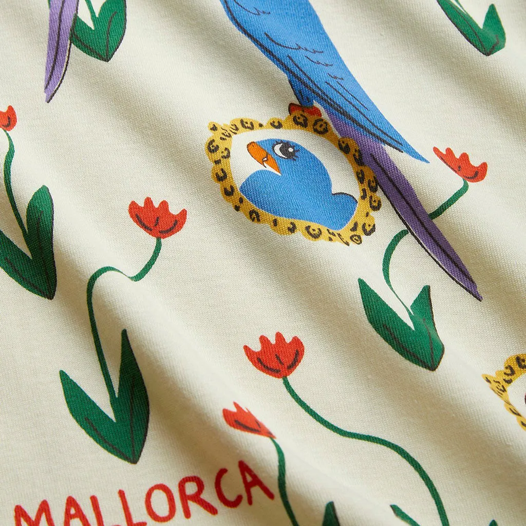 Mini Rodini Child Parrots Leggings Cream