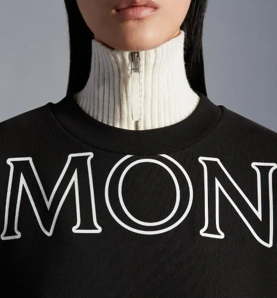 MONCLER  |Crew Neck Unisex Long Sleeves Plain Cotton