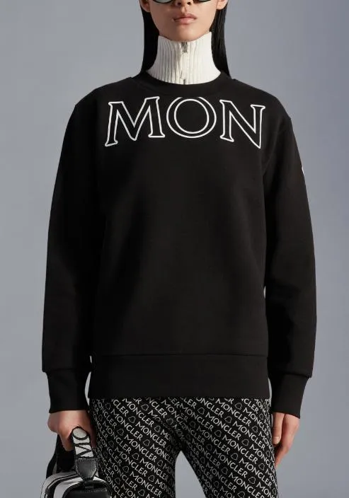 MONCLER  |Crew Neck Unisex Long Sleeves Plain Cotton