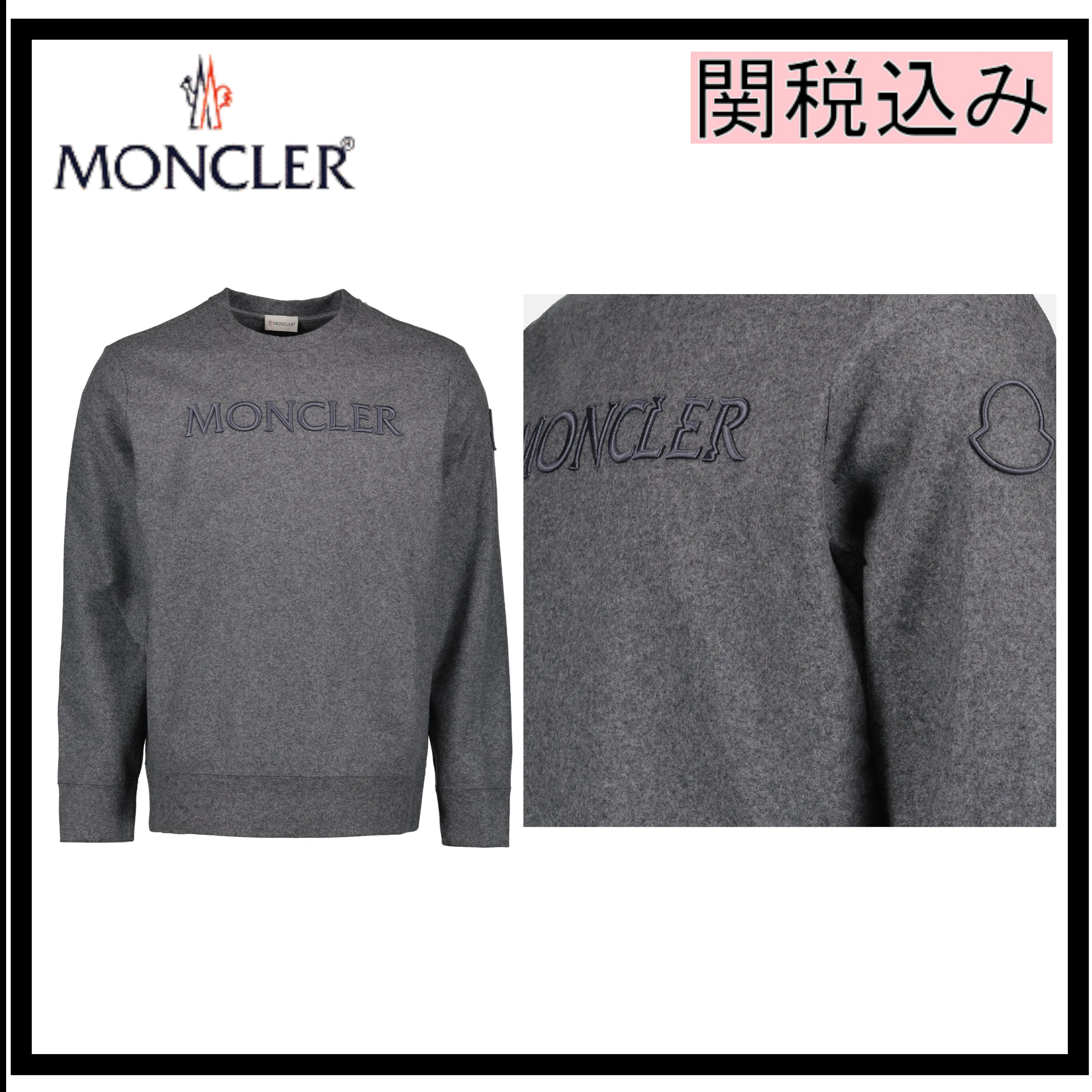 MONCLER  |Crew Neck Wool Street Style Long Sleeves