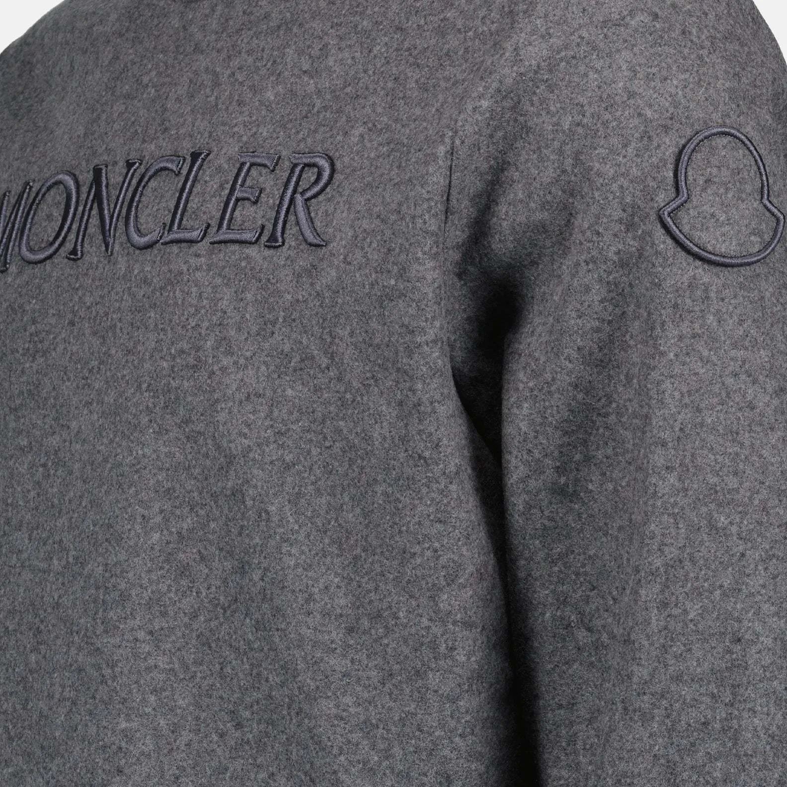 MONCLER  |Crew Neck Wool Street Style Long Sleeves