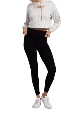 Mono B Ribbed Fold Over Highwaist Thermal Leggings APH-A1284