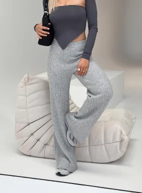 Montana Knit Pants Grey Marle