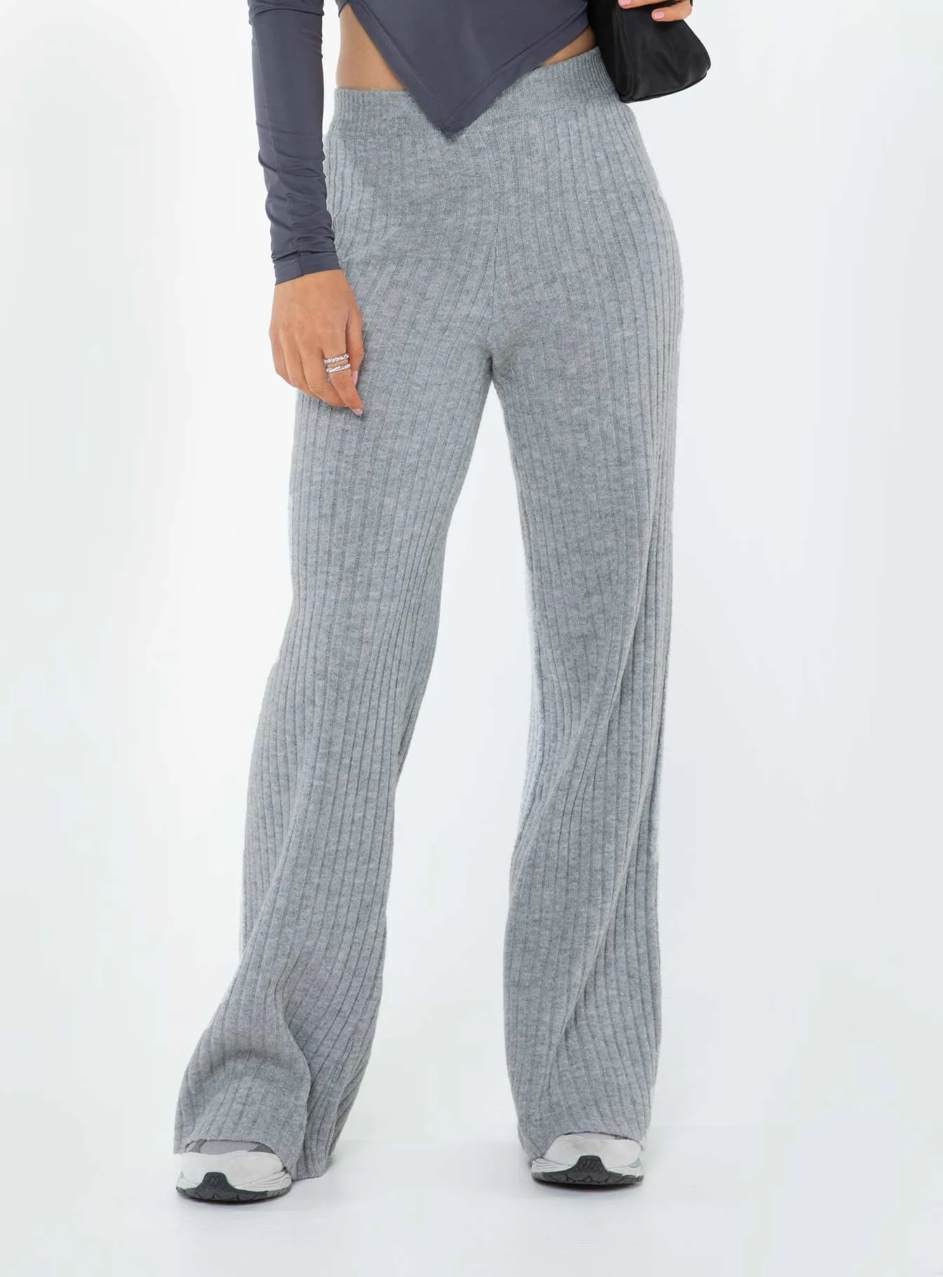 Montana Knit Pants Grey Marle