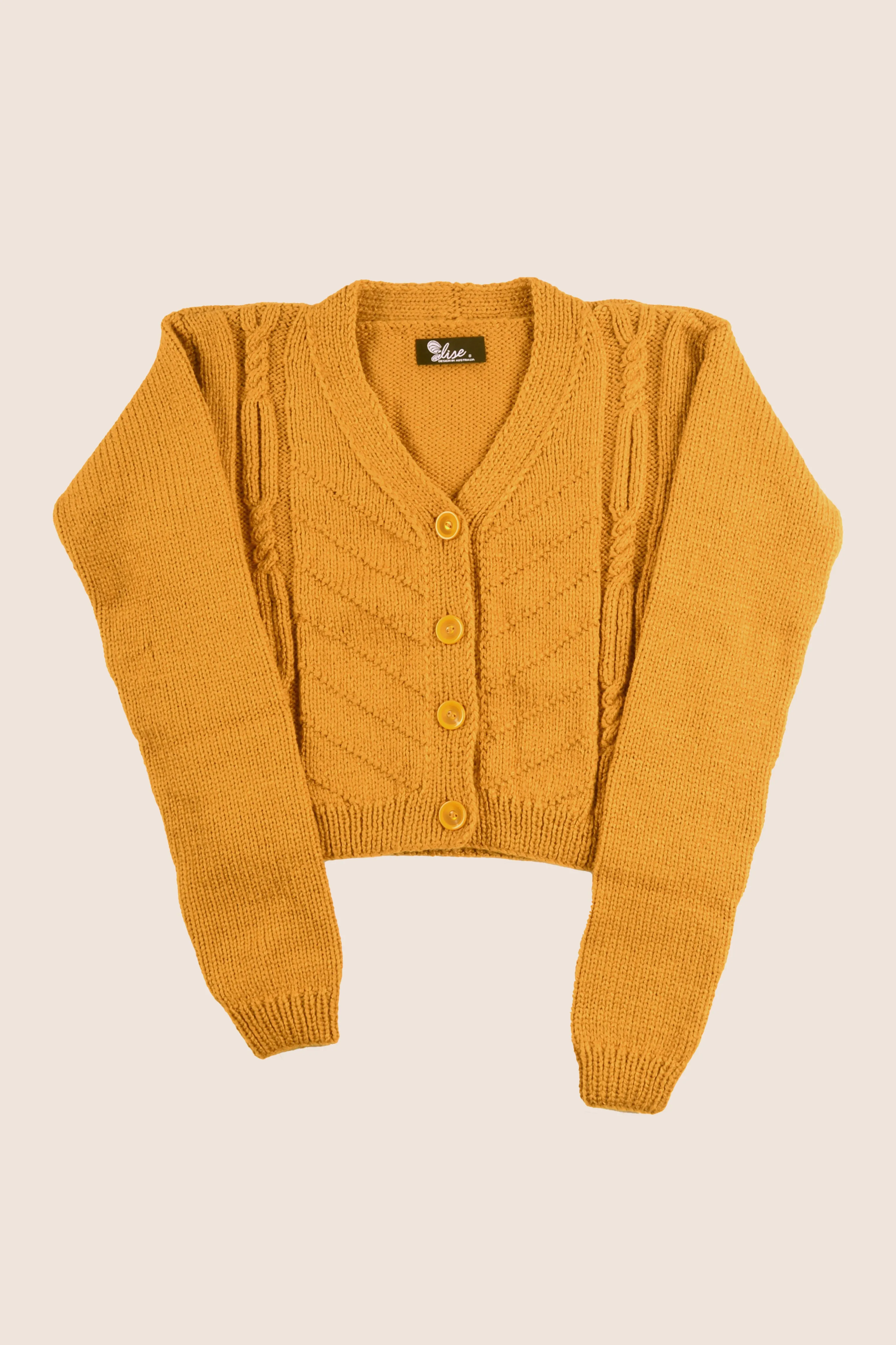 Mustard V-Neck Cardigan